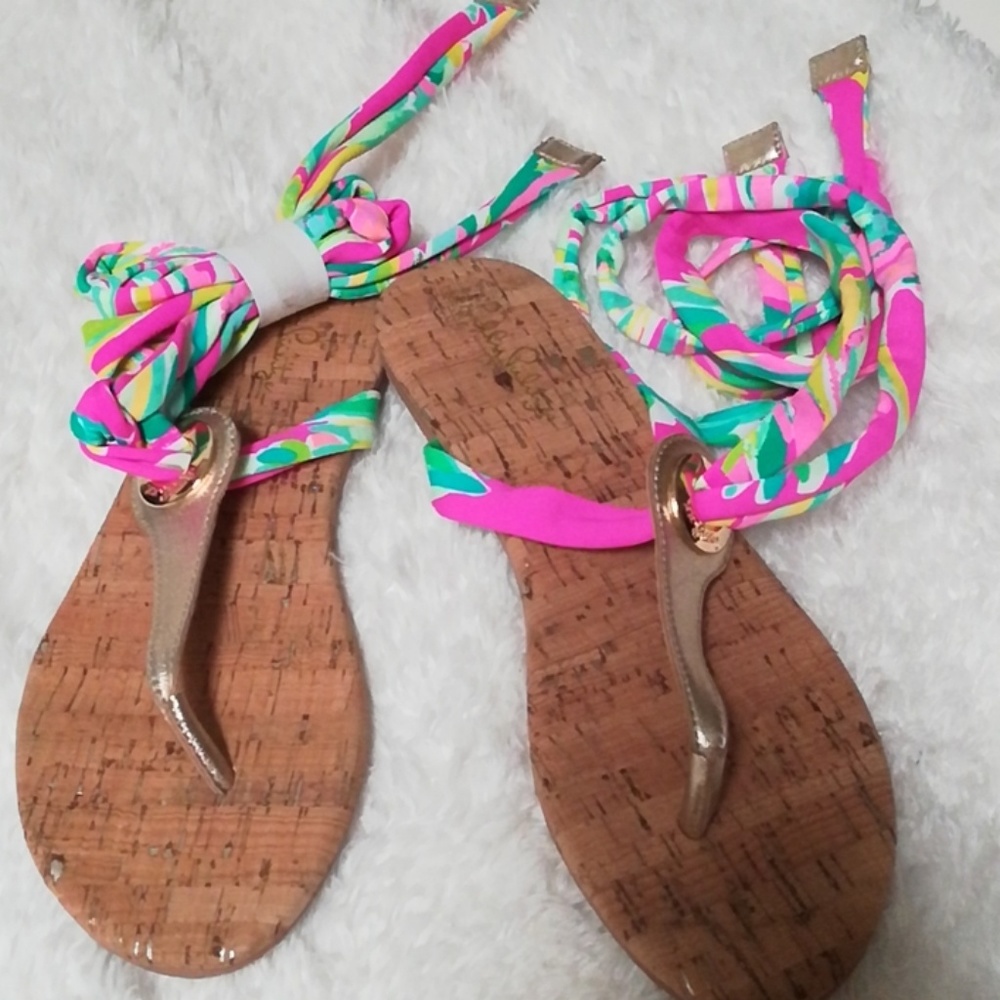 Brand New colorful wrap around sandals